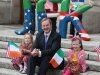 Repro Free 3/7/2012. News. Getting in to the spirit of the U.S. National Holiday on July 4 An Taoiseach Enda Kenny T.D. was on hand today (July 3) to launch the JFK50 a year of planned events to celebrate the historic visit of President John F Kennedy to his hometown of New Ross, County Wexford fifty years ago in 1963. An Taoiseach is pictured with Evelyn McCormack and Peig Waters. The years events are outlined on JFK50Ireland.com  Photograph  Mary Browne