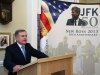 Minister Brendan Howlin addressing the attendance at the launch of JFK 50 in the Tholsel 